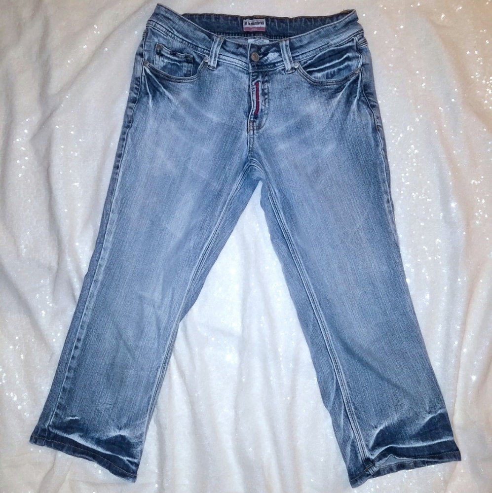 No Boundaries Light Wash Cropped Capri Jeans Juniors Size 7